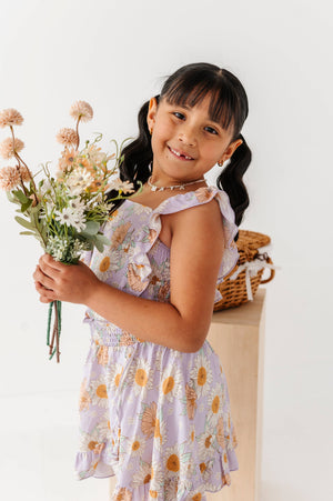 Boho Sunflower | RUFFLE TANK + SKORT SET: 5T