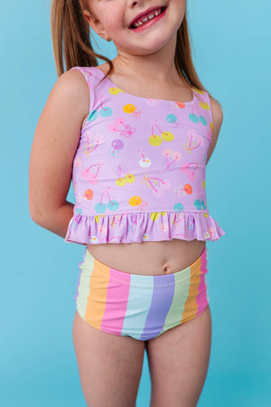 Cherry Crush | RUFFLE TANKINI 2-PIECE: 4T
