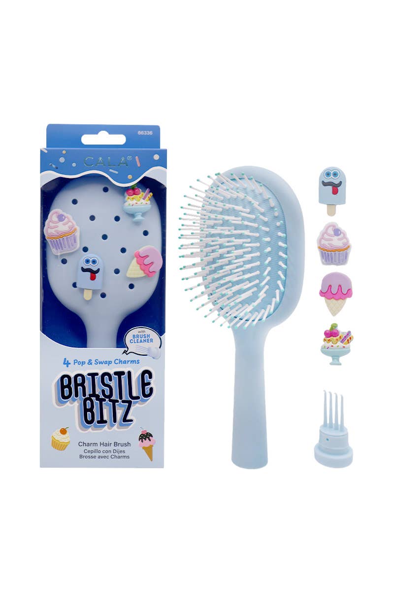 CALA Bristle Bitz Charm Hair Brush - Blue