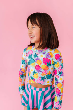 Sweet Strawberry | RASHGUARD SKIRTED 2-PIECE: 10 year
