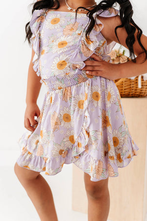 Boho Sunflower | RUFFLE TANK + SKORT SET: 5T