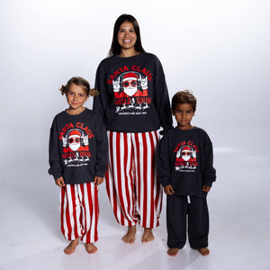 SANTA WORLD TOUR | IN CHARCOAL | oversized drop shoulder | KIDS: CHARCOAL PULLOVER