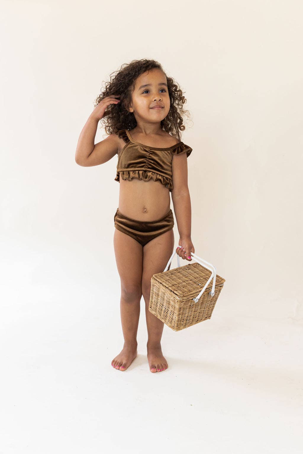 Pricilla Velvet Bikini: Caramel