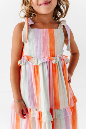 Sorbet Stripe | STRAPPY DRESS: 5T