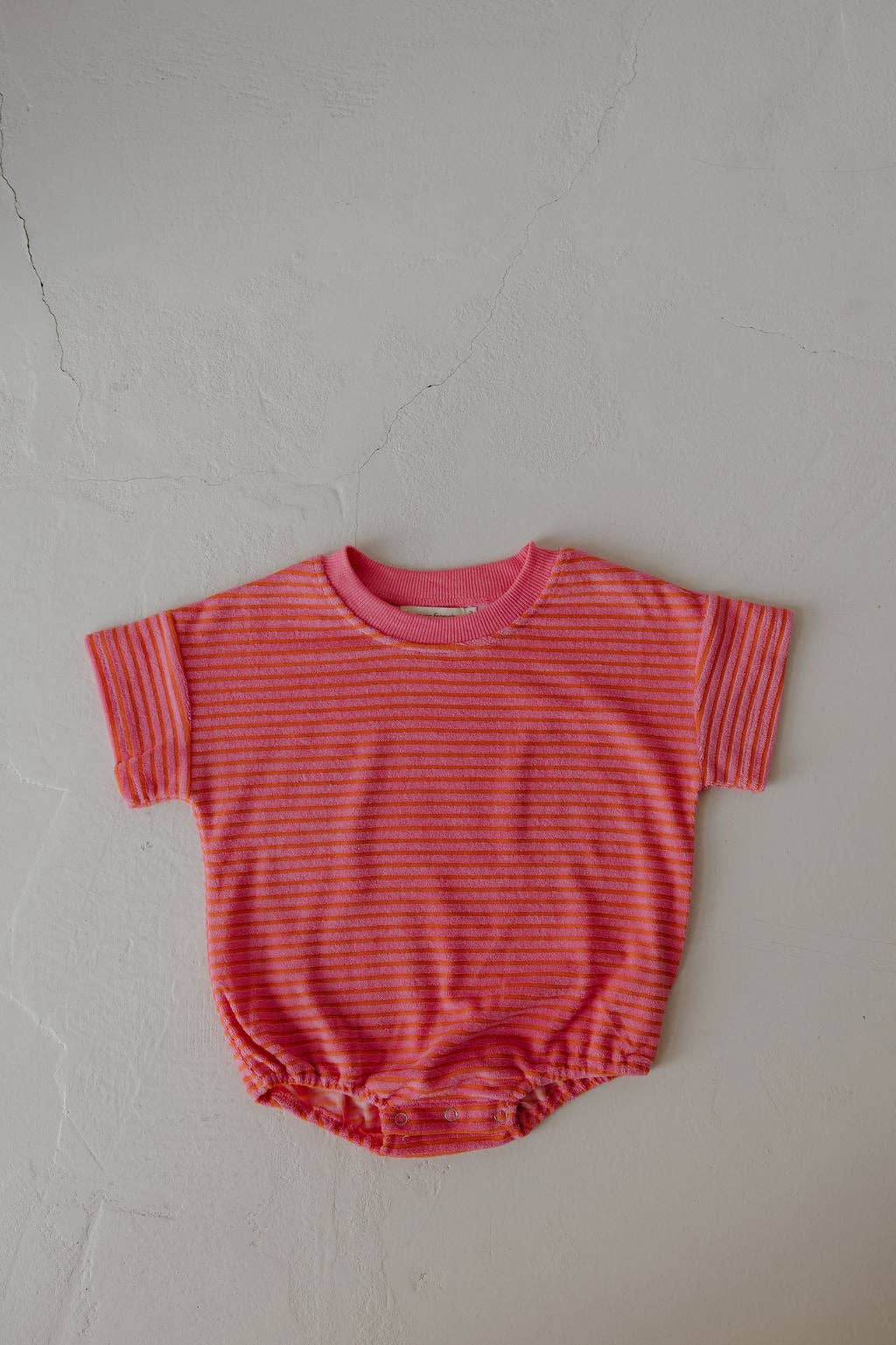 Terry T-Shirt Romper | Strawberry