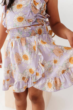 Boho Sunflower | RUFFLE TANK + SKORT SET: 5T