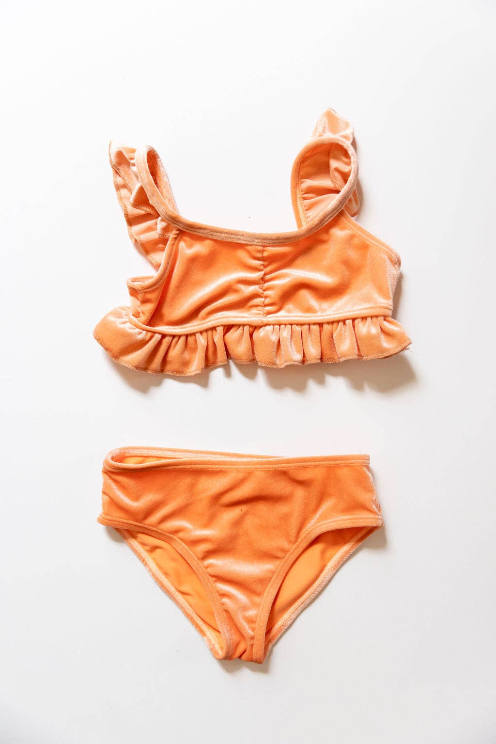 Pricilla Velvet Bikini: Coral