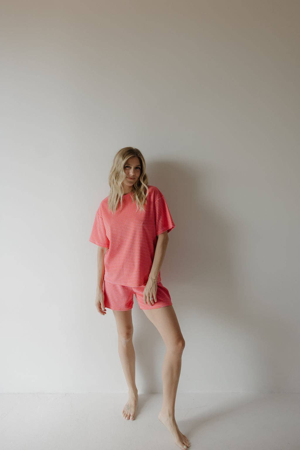 Women's Terry Short Set | Strawberry: Medium