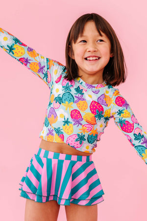 Sweet Strawberry | RASHGUARD SKIRTED 2-PIECE: 10 year