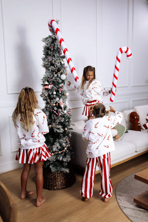 JOGGER | STRIPED RED + WHITE  | KIDS: RED + WHITE STRIPES / JOGGER