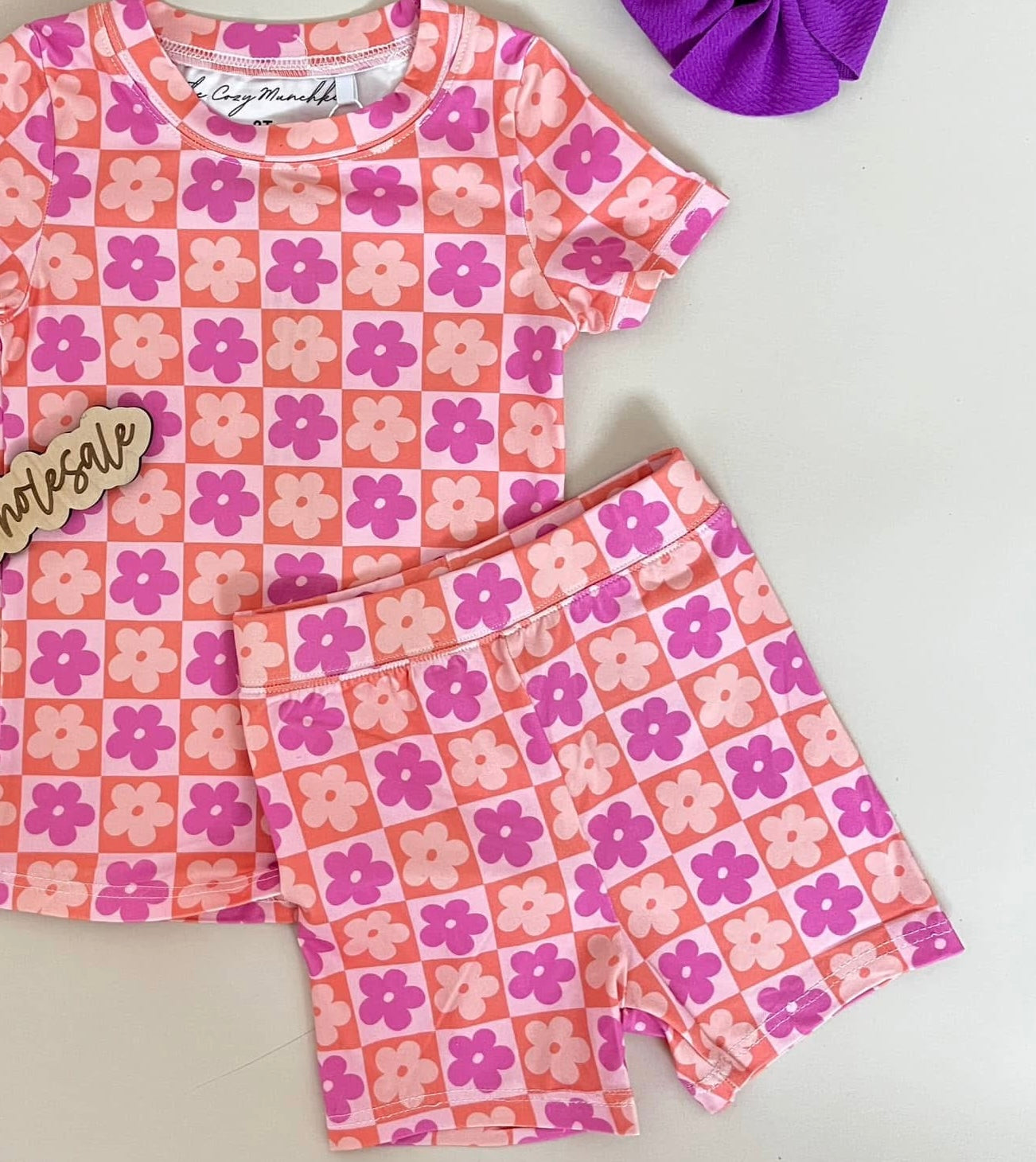 Retro Floral Short-Sleeve PJs