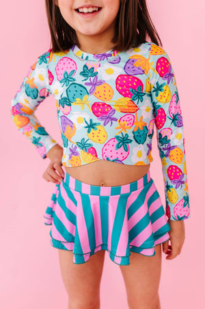 Sweet Strawberry | RASHGUARD SKIRTED 2-PIECE: 10 year