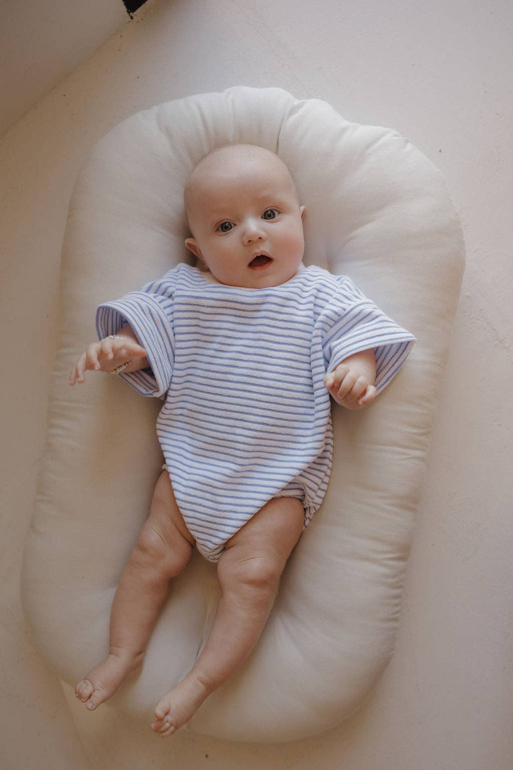 Terry T-Shirt Romper | Ocean Stripe