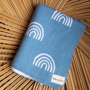 100% Luxury Cotton Receiving Blanket - Blue