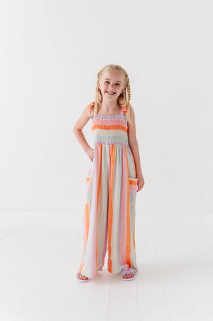 Sorbet Stripe | LINEN ROMPER