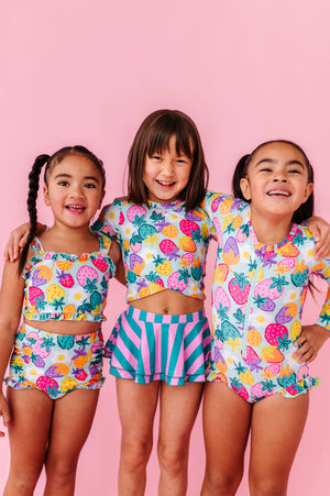 Sweet Strawberry | RASHGUARD SKIRTED 2-PIECE: 5T