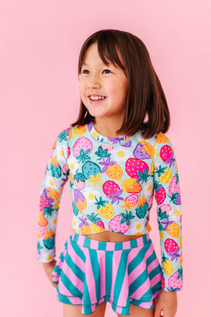 Sweet Strawberry | RASHGUARD SKIRTED 2-PIECE: 10 year