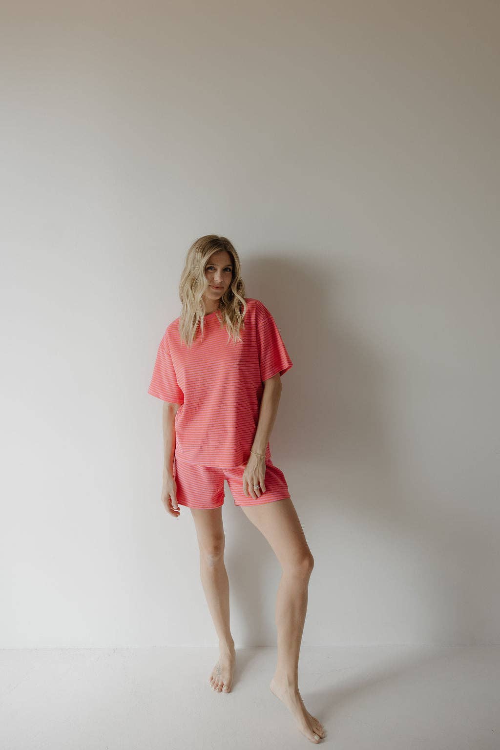 Women's Terry Short Set | Strawberry: Medium