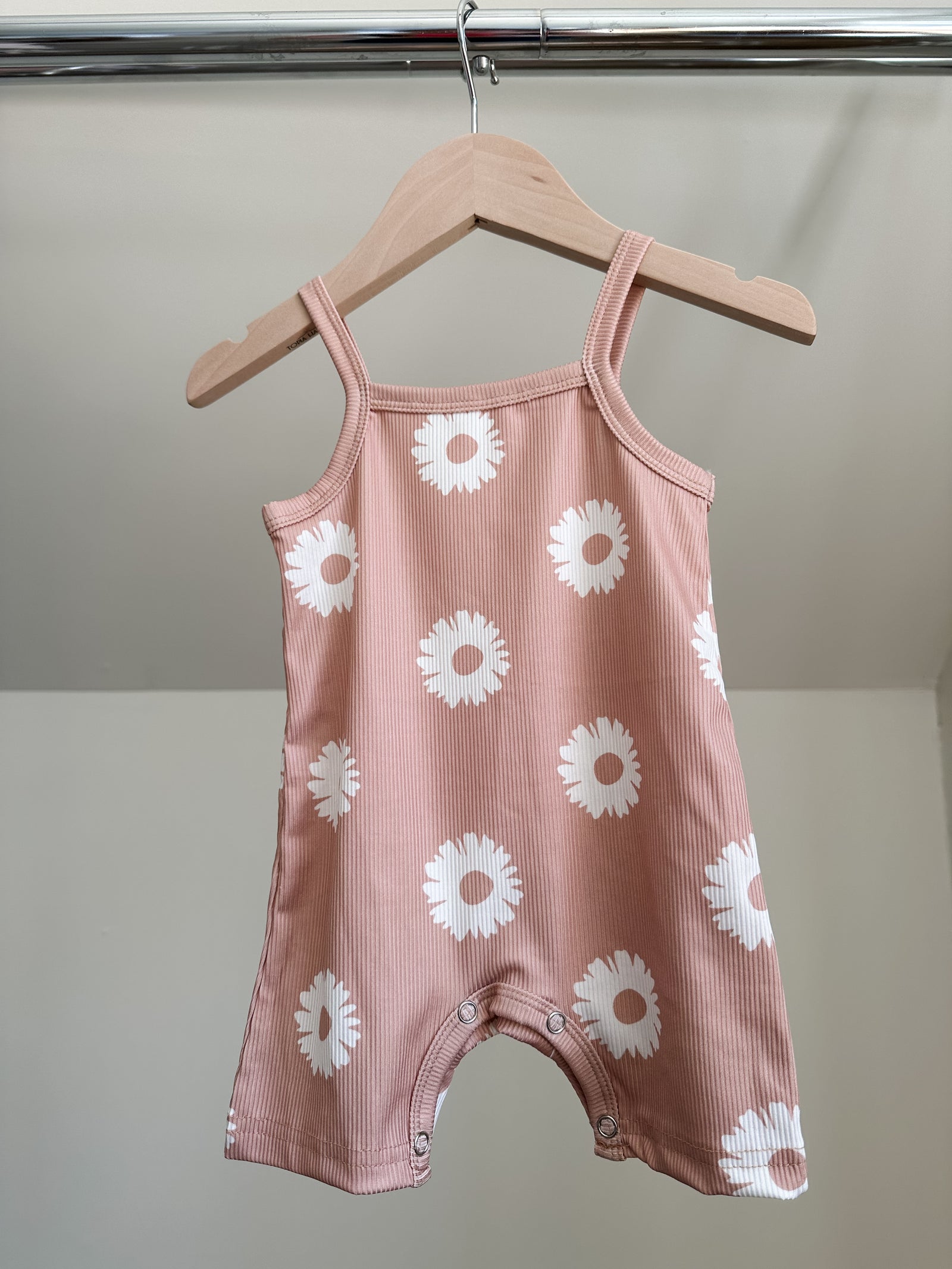 Mocha Floral Tank Romper