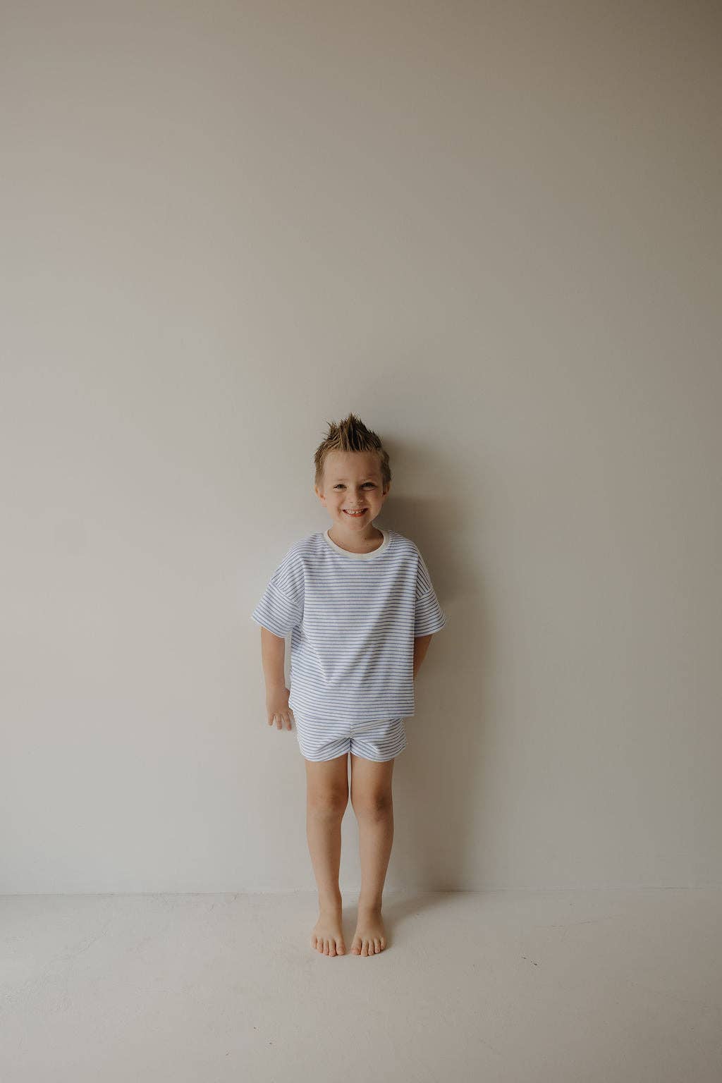 Child Terry Short Set | Ocean Stripe