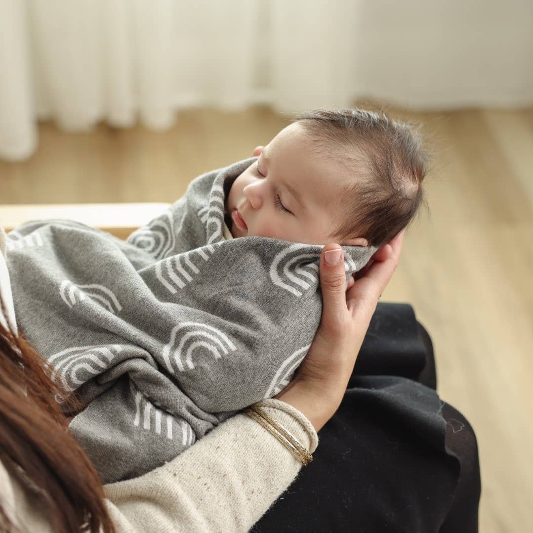 100% Luxury Cotton Receiving Blanket - Grey