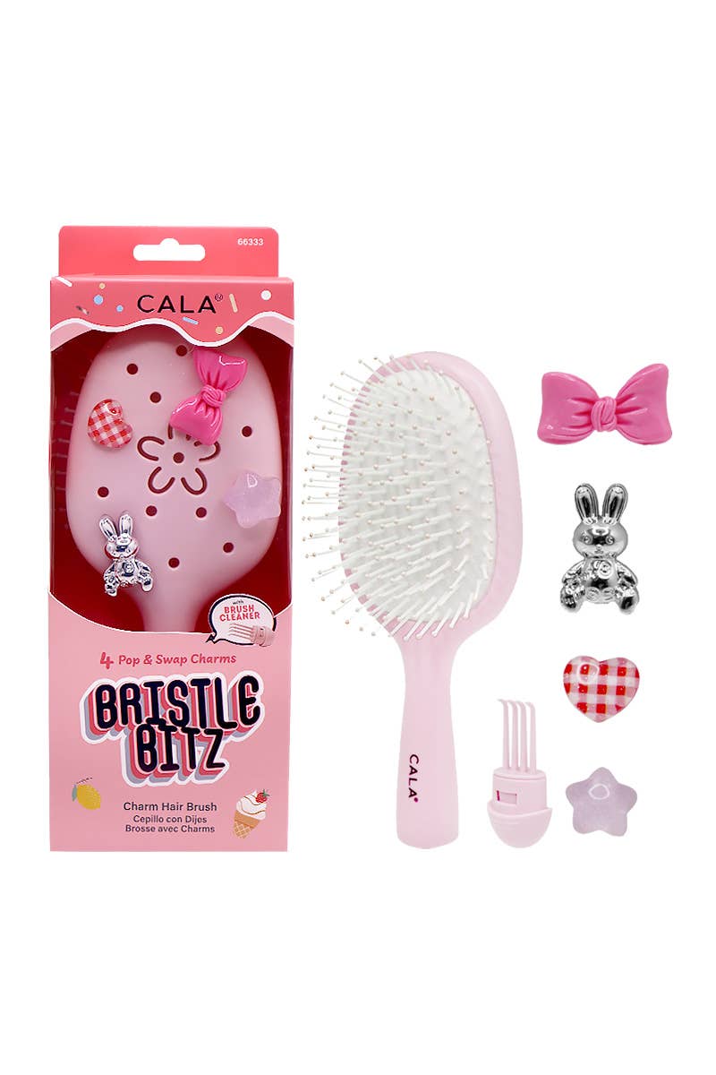 CALA Bristle Bitz Charm Hair Brush - Pink