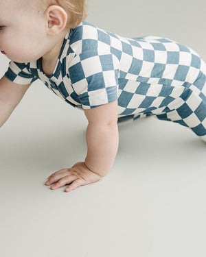 Bamboo Checkered Jumpsuit | Blue