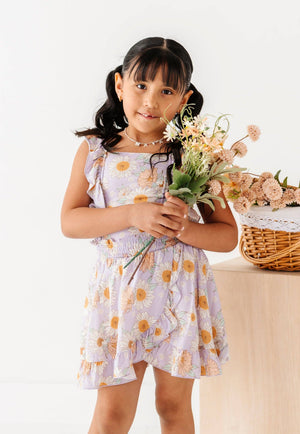 Boho Sunflower | RUFFLE TANK + SKORT SET: 5T