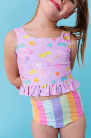 Cherry Crush | RUFFLE TANKINI 2-PIECE: 4T