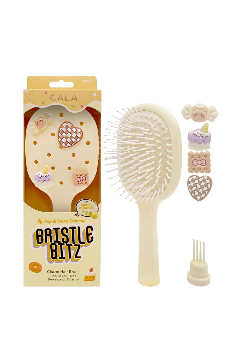 CALA Bristle Bitz Charm Hair Brush - Yellow