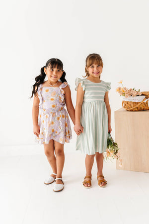 Boho Sunflower | RUFFLE TANK + SKORT SET: 5T