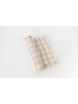 Organic Muslin Swaddle Blanket - Plaid