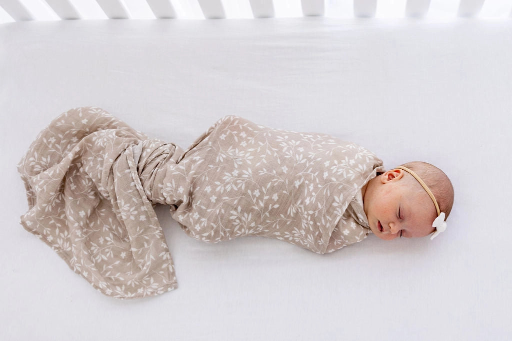 Organic Muslin Swaddle Blanket - Vines