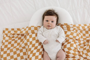 Organic Muslin Swaddle Blanket - Checkerboard