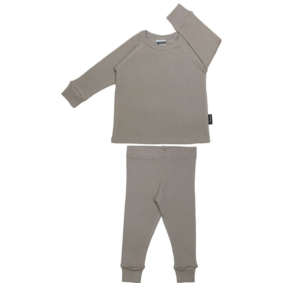 Ribbed Lounge Set - Ash