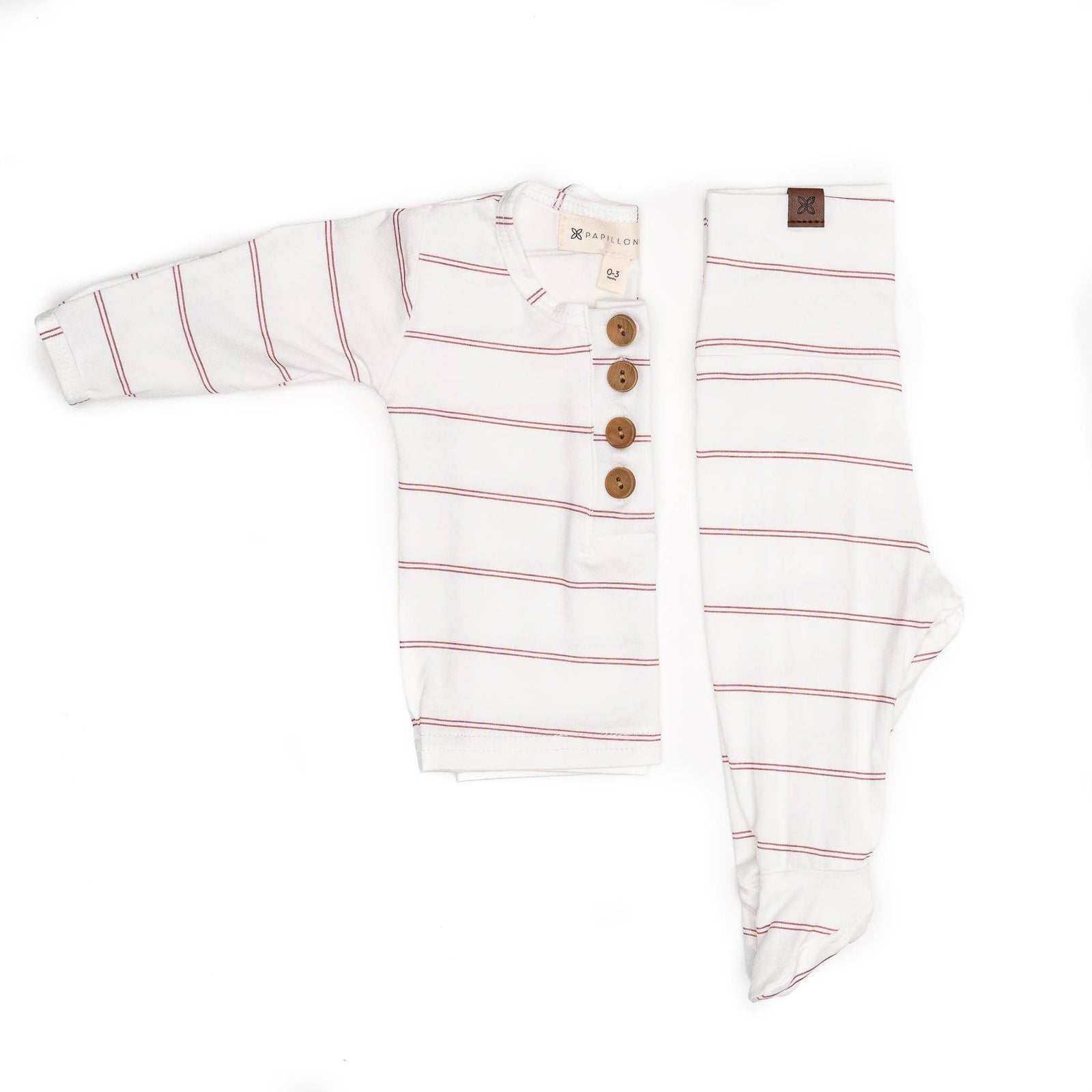 Top & Bottom Set: Rose Stripe