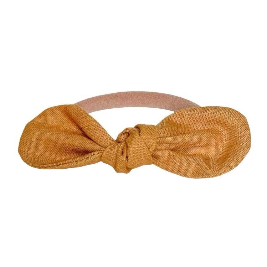 Knotted Hair Bow - Honey
