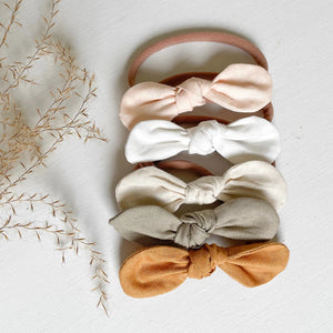 Knotted Hair Bow - Honey