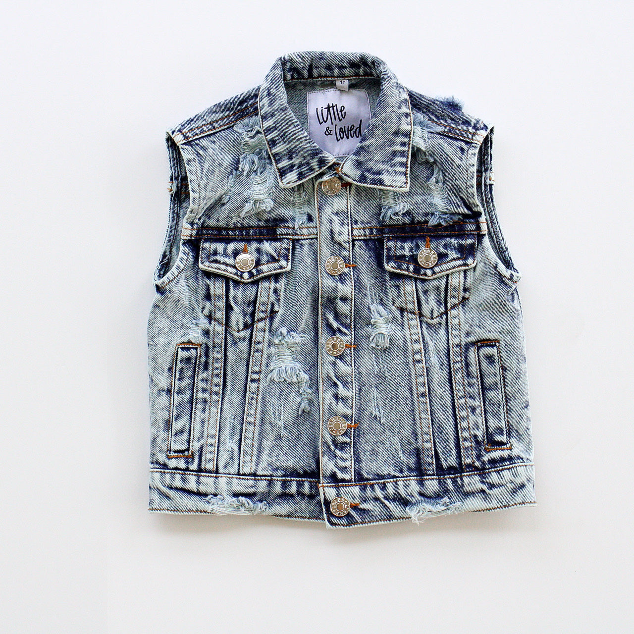 Little & Loved Blue Denim Vest