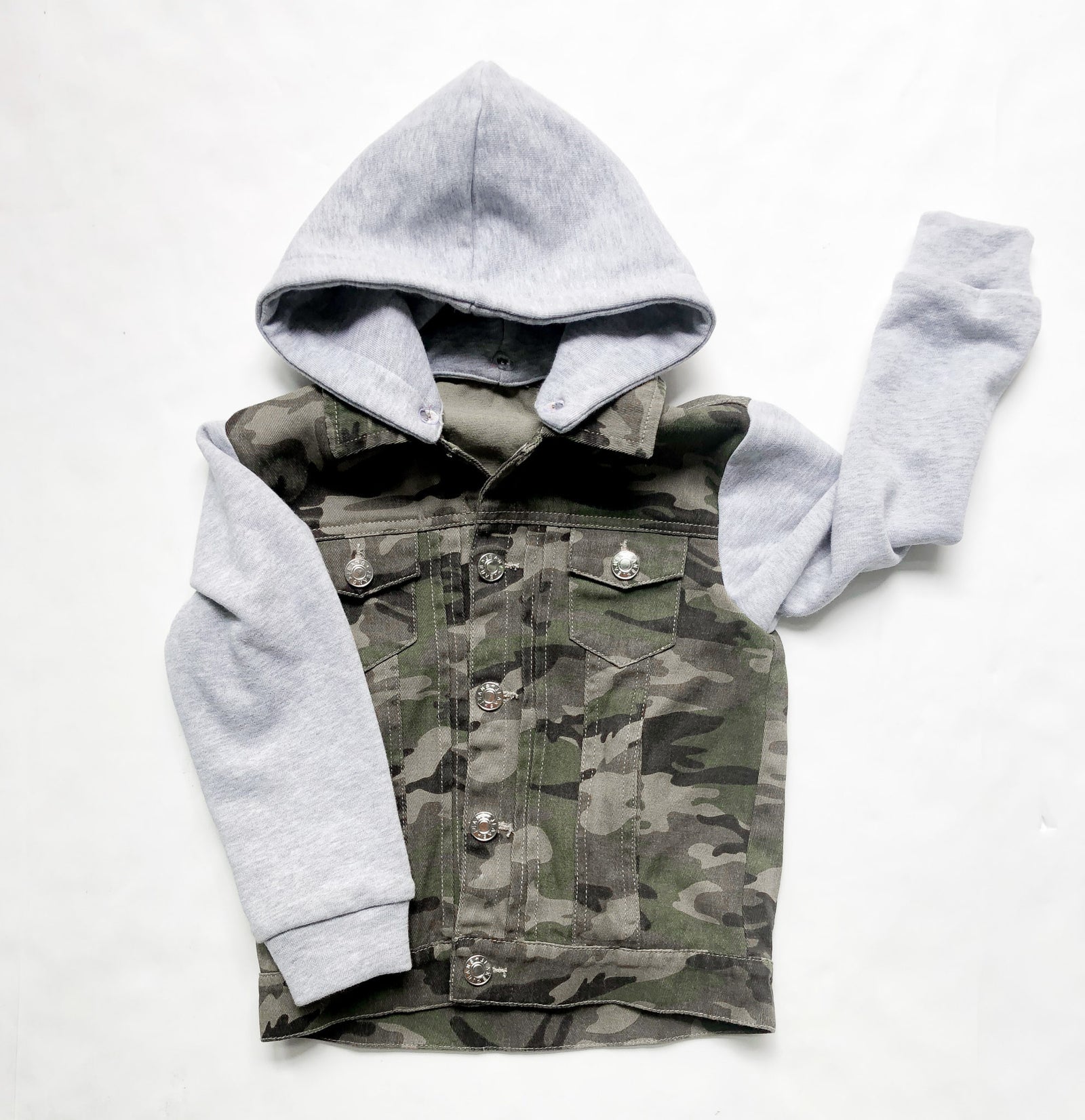 Little & Loved Hooded Camo Jacket