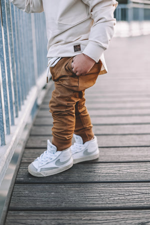 Caramel Cross-Stretch Chinos