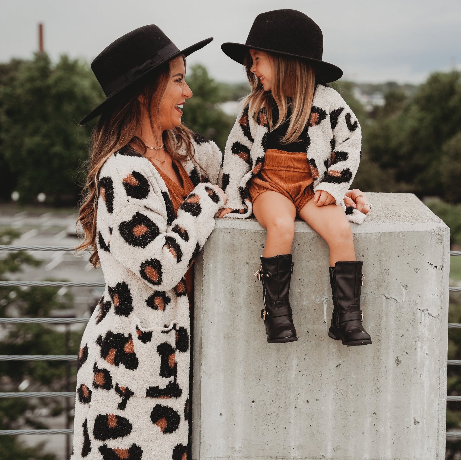 Mommy & Me: Fuzzy Leopard Cardigan