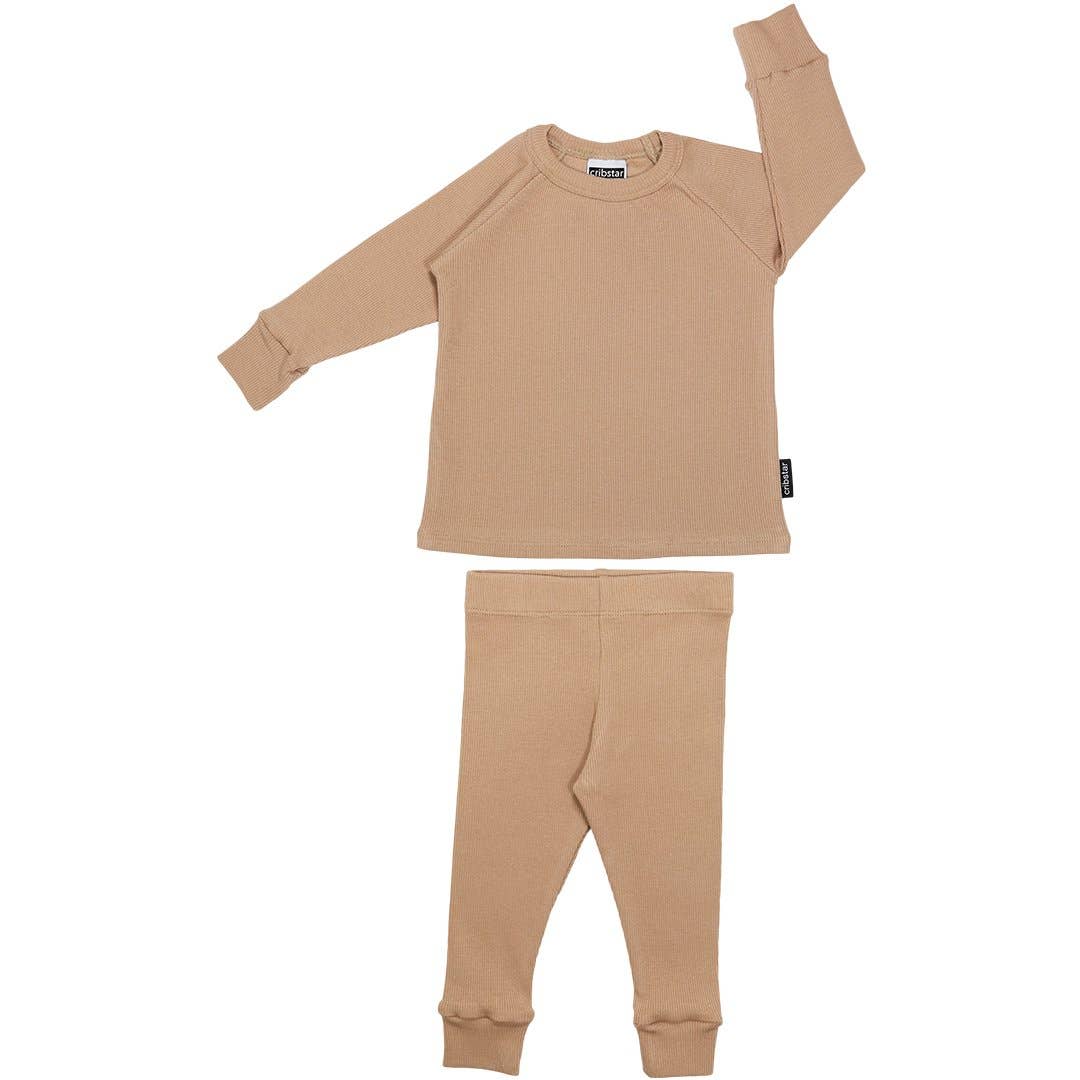 Ribbed Lounge Set - Toffee