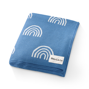 100% Luxury Cotton Receiving Blanket - Blue