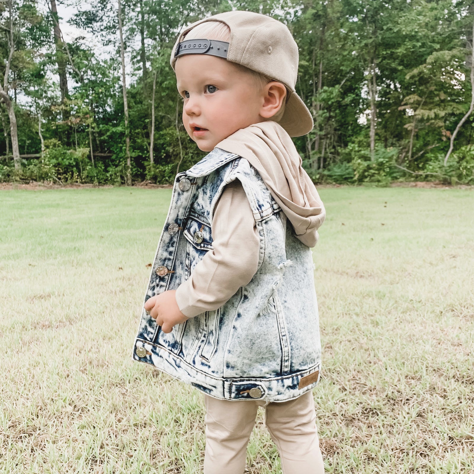 Little & Loved Blue Denim Vest