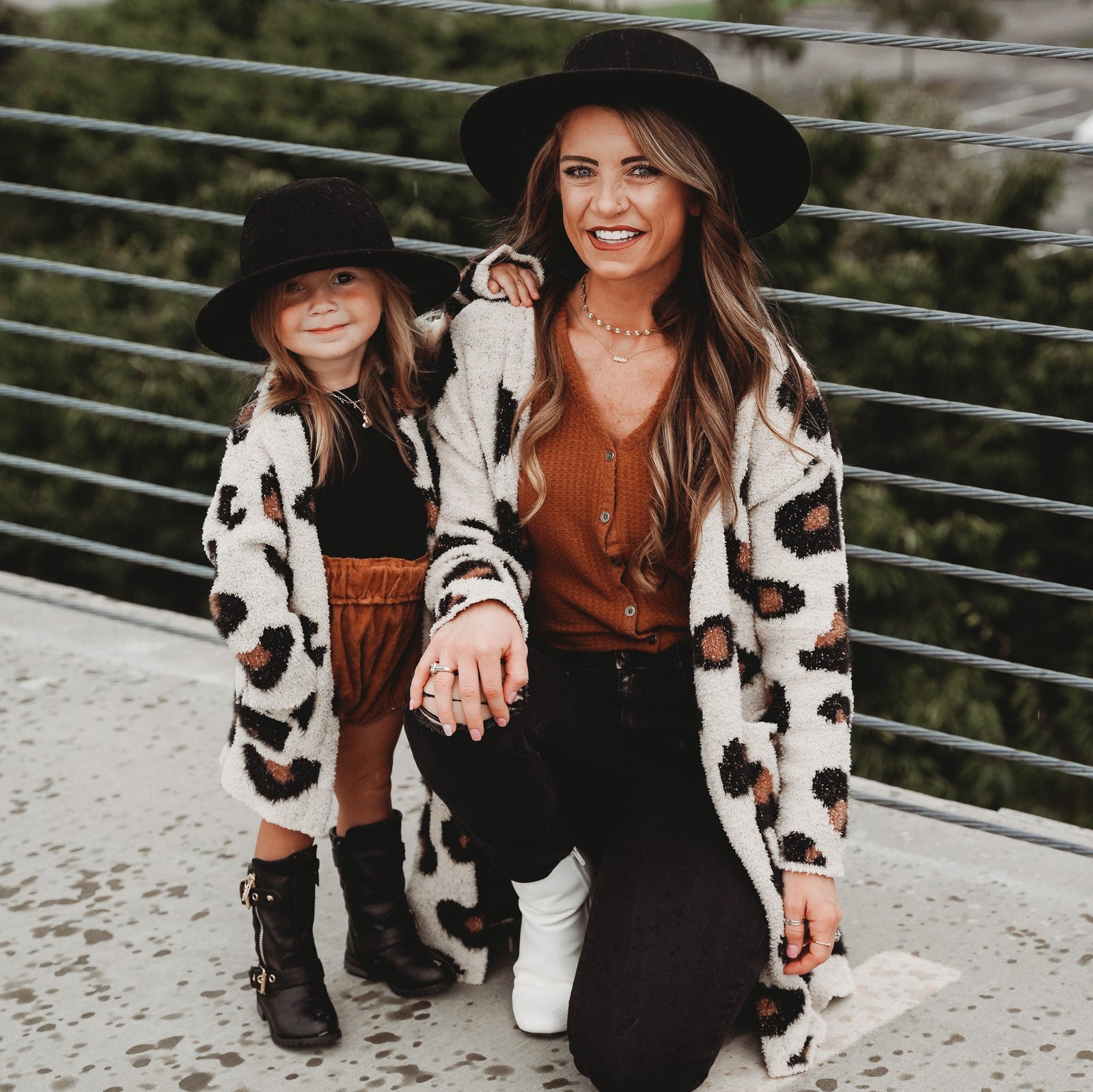Mommy & Me: Fuzzy Leopard Cardigan
