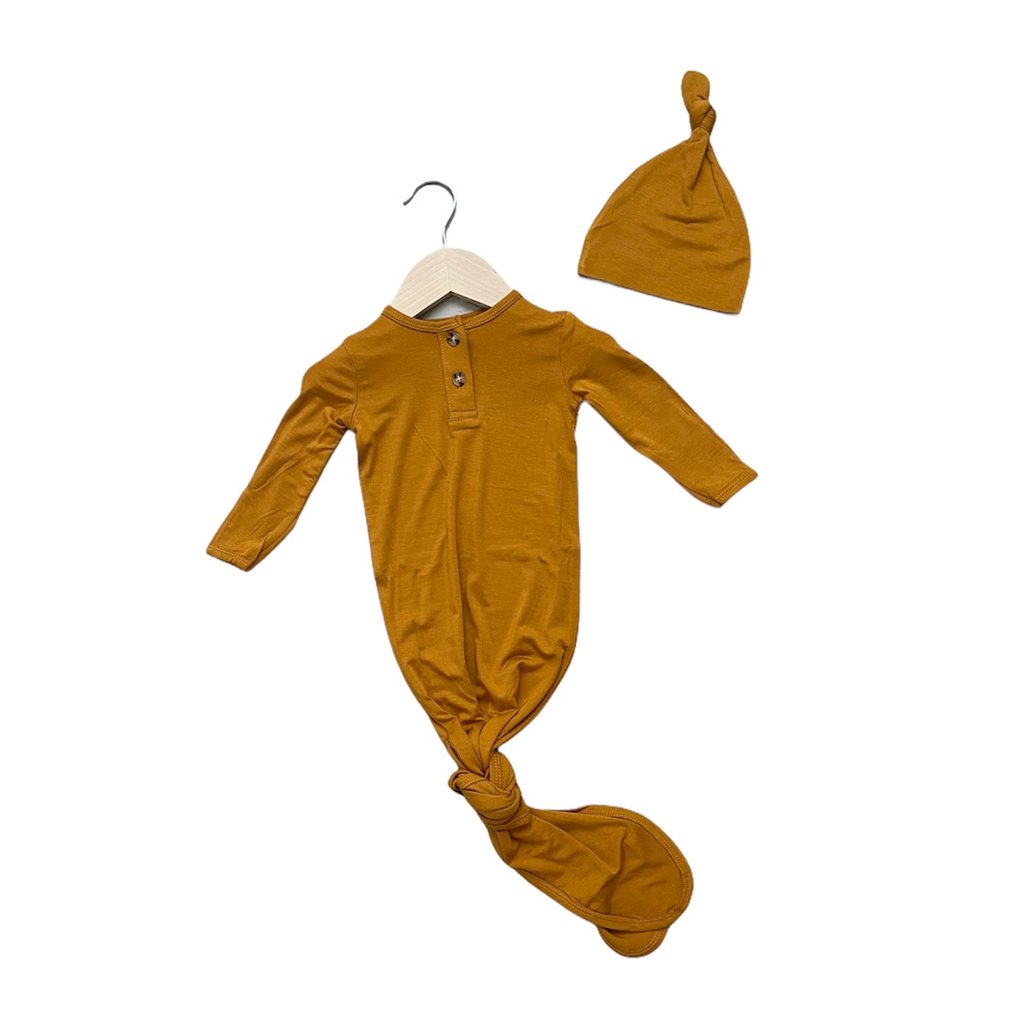 Bamboo Knotted Gown & Hat - Marigold