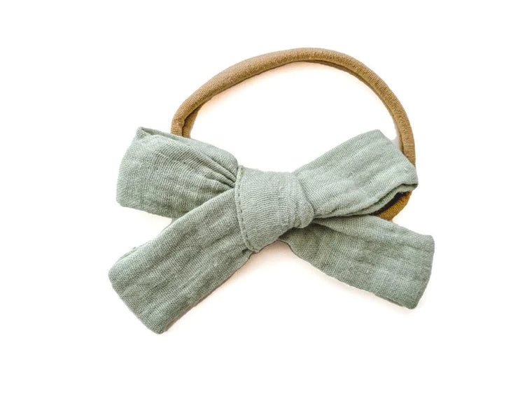 Sage Green Knot Bow Headband